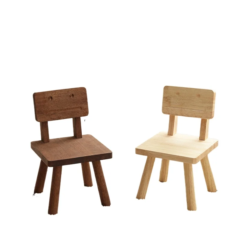 

Solid wood low stool, household living room personalized robot stool