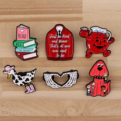 Cute Duck Enamel Pin Funny Quotes Badges on Backpack Drink Brooch Pines Lapel Pins Cartoon Jewelry Cosplay Accessories Toys Gift