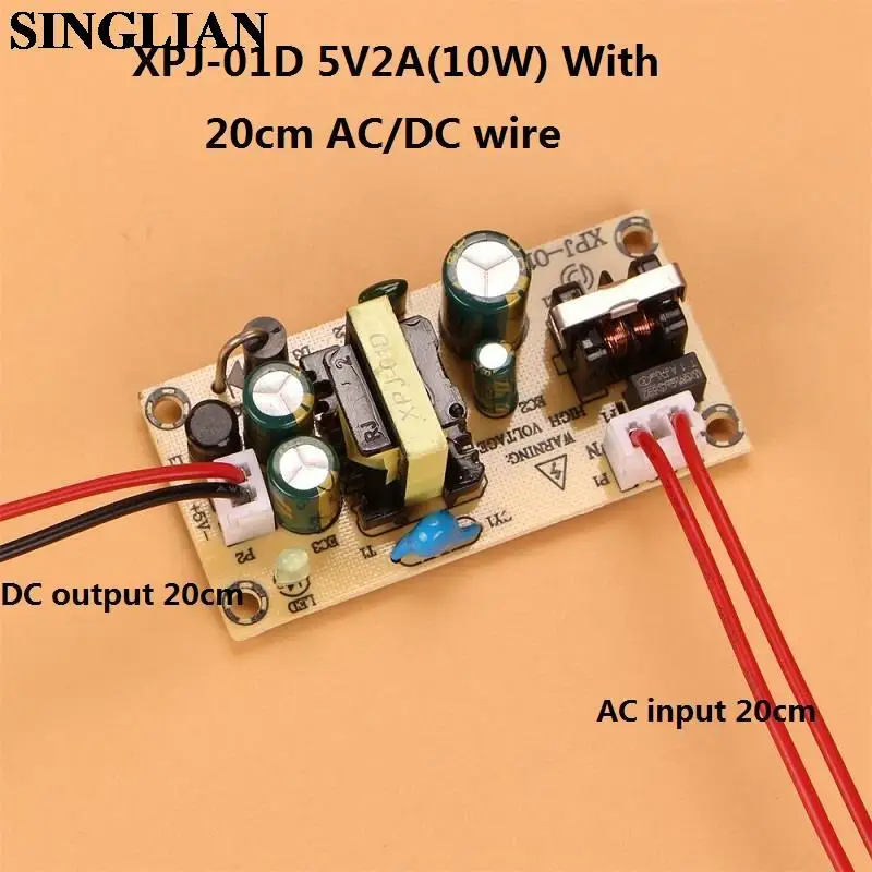 AC-DC 12V1.5A 5V2A Switching Power Supply Module Bare Circuit 110-240V To 15V 12V 9V 5V Board Regulator With Plug Terminal Wire