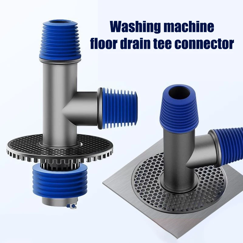 Special Three-Way Cover for Washing Machine And Dryer Anti-Overflow Deodorizing Bathroom Drainage Pipe Floor Drain Joint