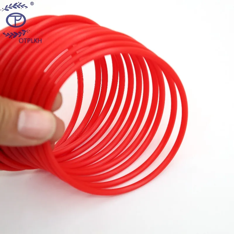 75.8*3.53mm ID*CS Polyurethane O-Ring Turned Red Polyurethane O-Ring Seals Specifications Cross section factory Customized