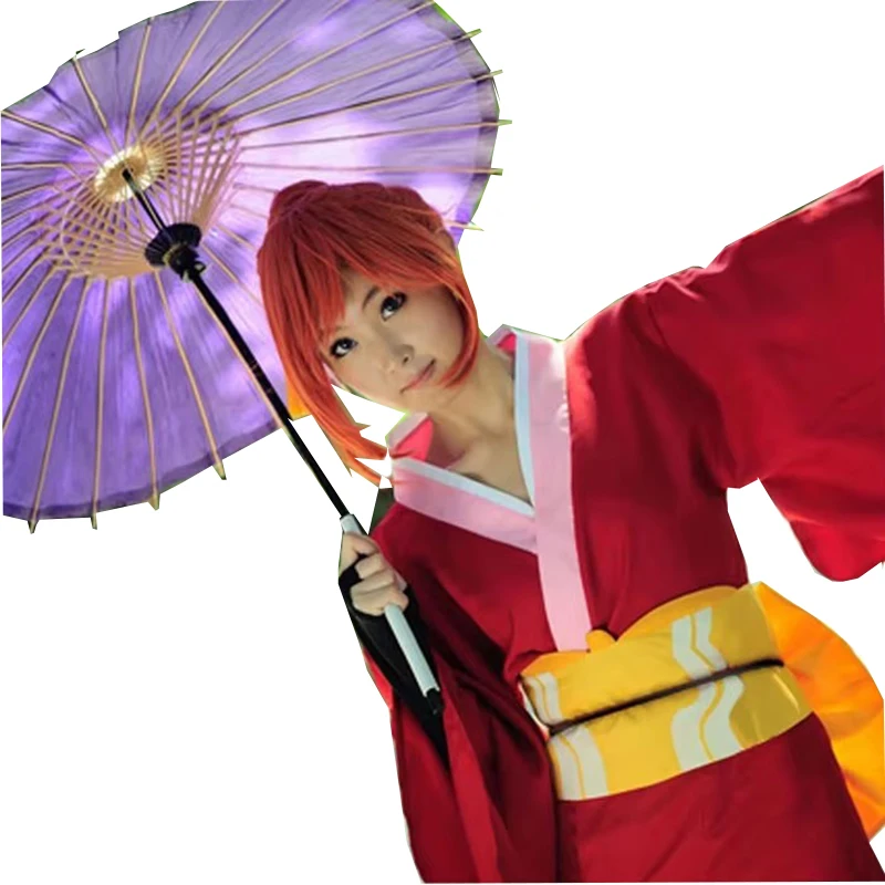 

GinTama Kagura Косплей Костюм на заказ кимоно чулки Шпилька парик носки по индивидуальному заказу для Хэллоуина и Рождества