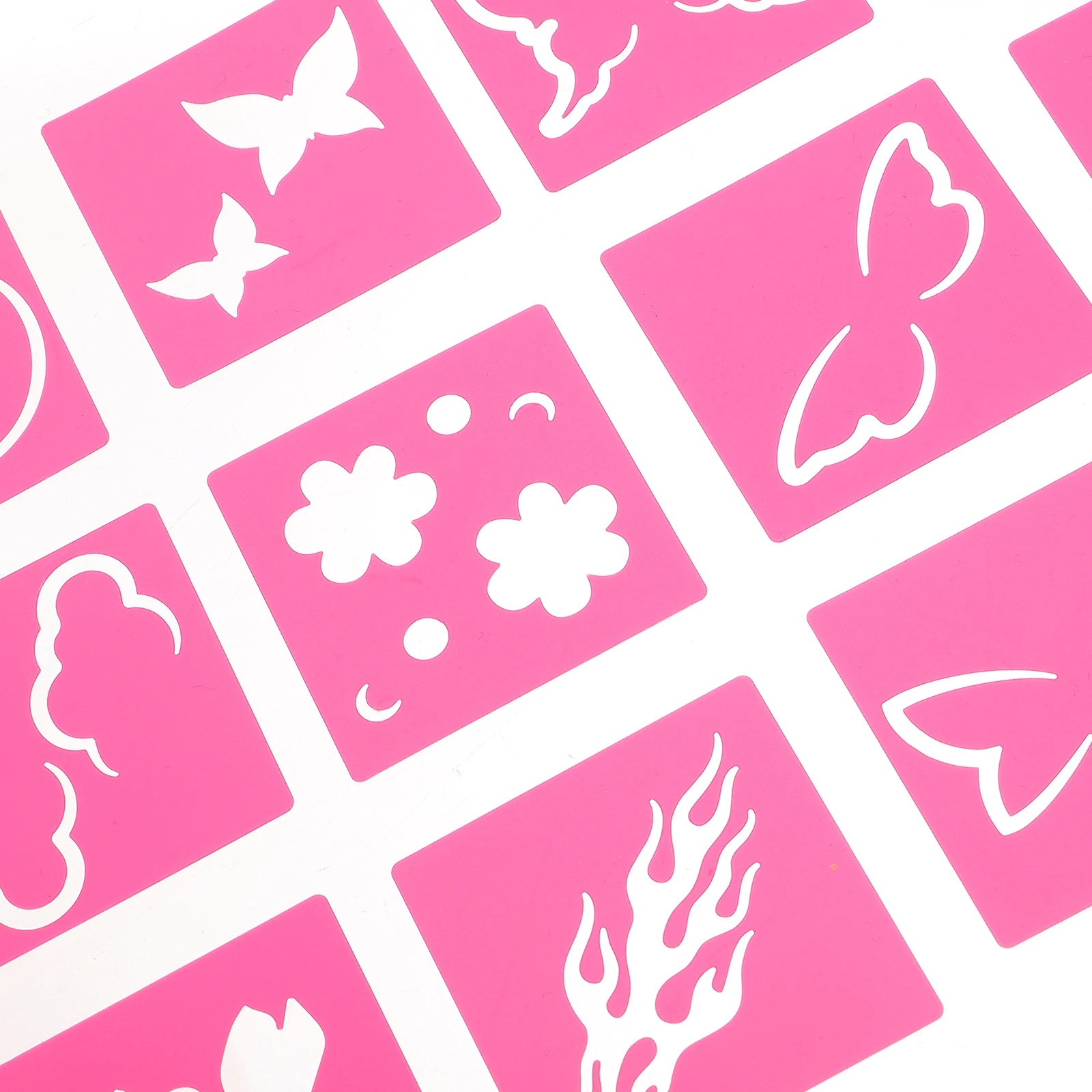 

12 Pcs European and American Painted Template Plastic Face Painting Stencils