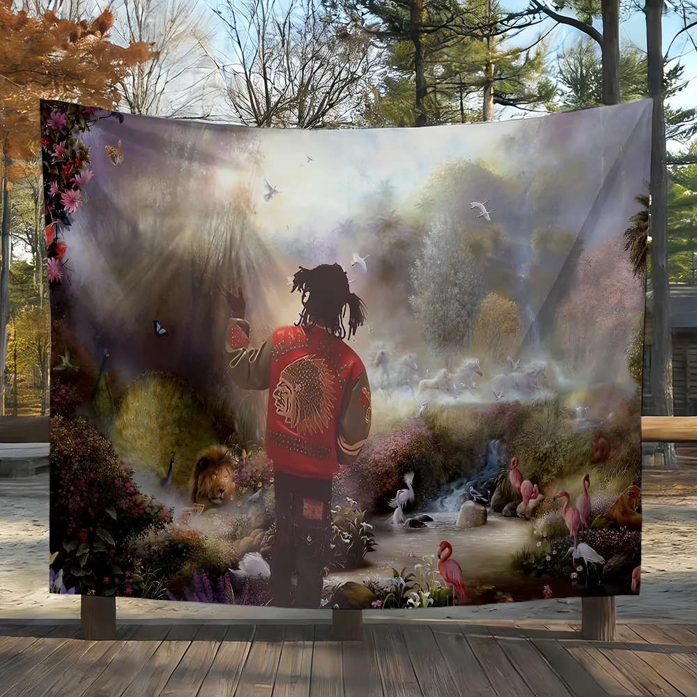 Bandera de Chief Keef en el Jardín del Éden, adecuada para fiestas, clubes, decoración de paredes interiores y exteriores, regalo para fanáticos