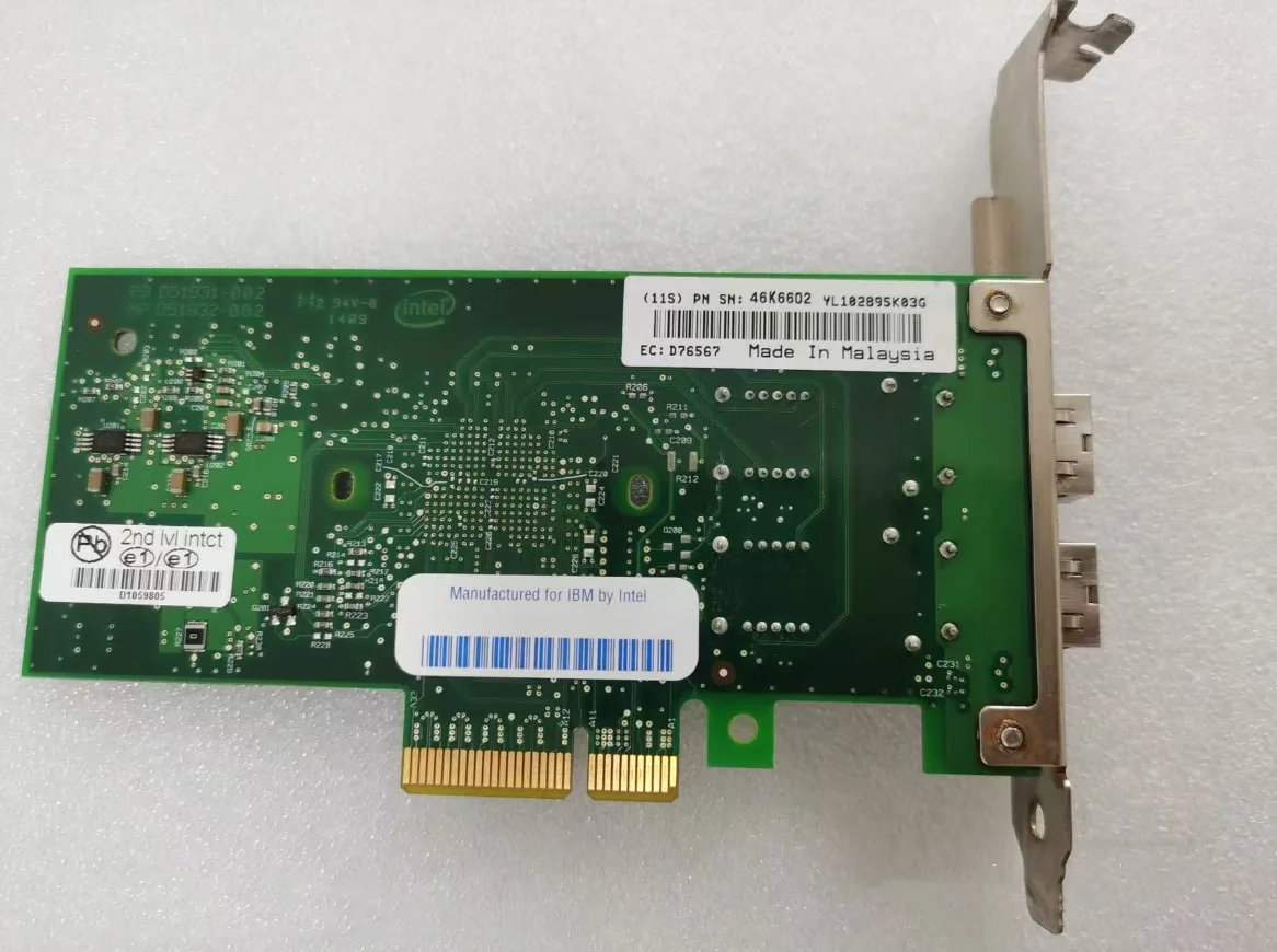 Network Card for Intel/IBM EXPI9402PF PCI-E Gigabit Fiber Dual Port