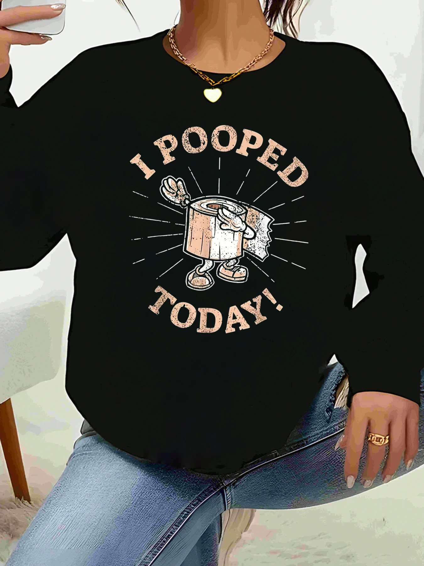 

Топ с длинными рукавами и принтом Poop Emoji, повседневная одежда на Хэллоуин, женская забавная толстовка