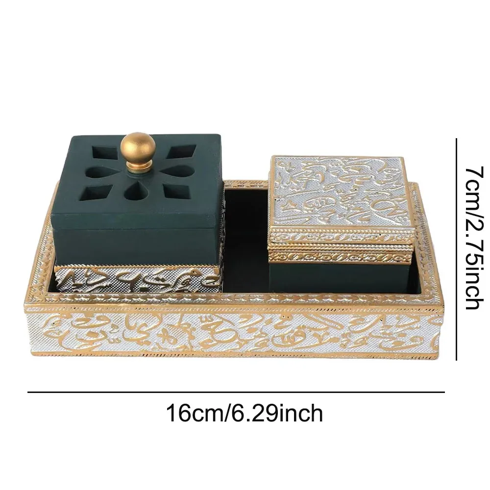 Luxury Arab Incense Set 3in1 Resin Tower Burners Arabic Style Censer Holder for Home Zen Decor Dropshipping