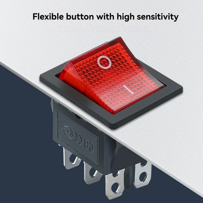  KCD4 Rocker Switch ON-OFF 4 Pins /6 Pins Electrical equipment With Light Power Switch Switch cap 16A 250VAC/ 20A 125V