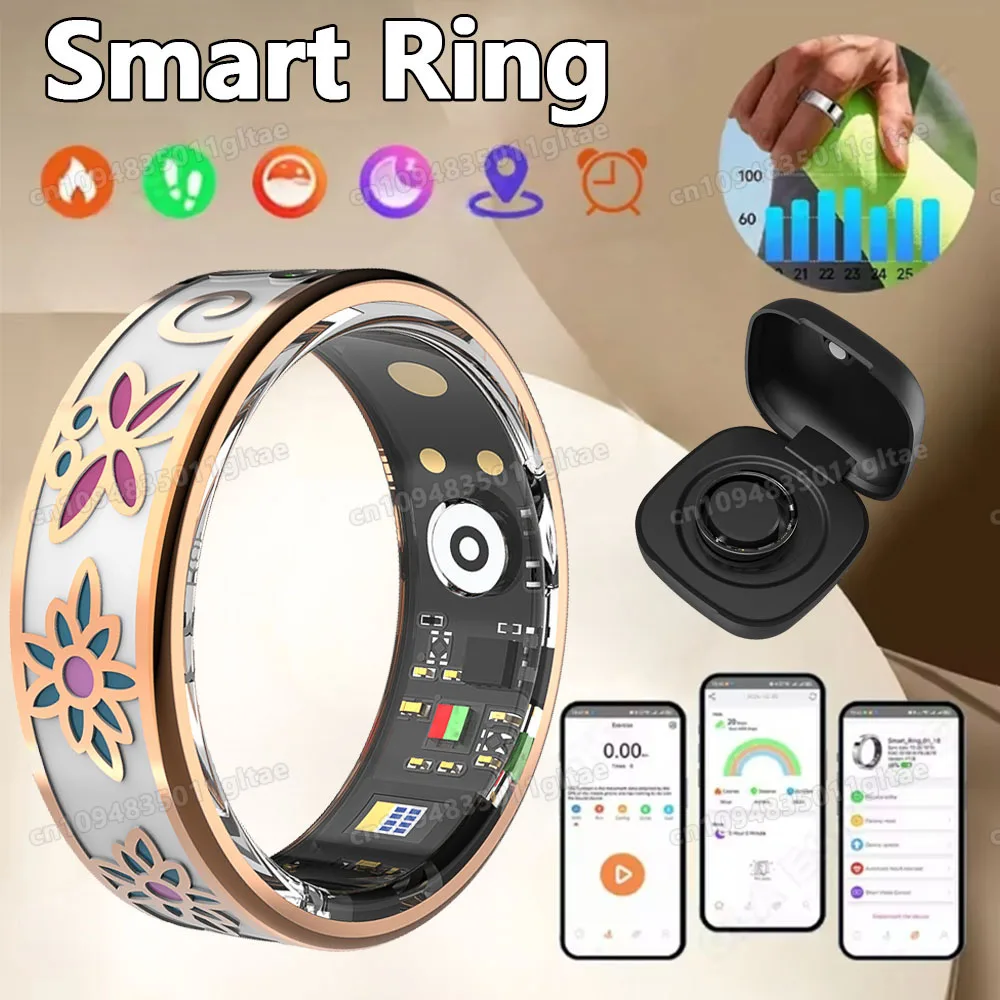

Керамическое сенсорное умное кольцо Монитор здоровья Смарт-кольцо Уличное водонепроницаемое кольцо Настоящий монитор HRV Сердечный ритм Кислород в крови Спортивное кольцо