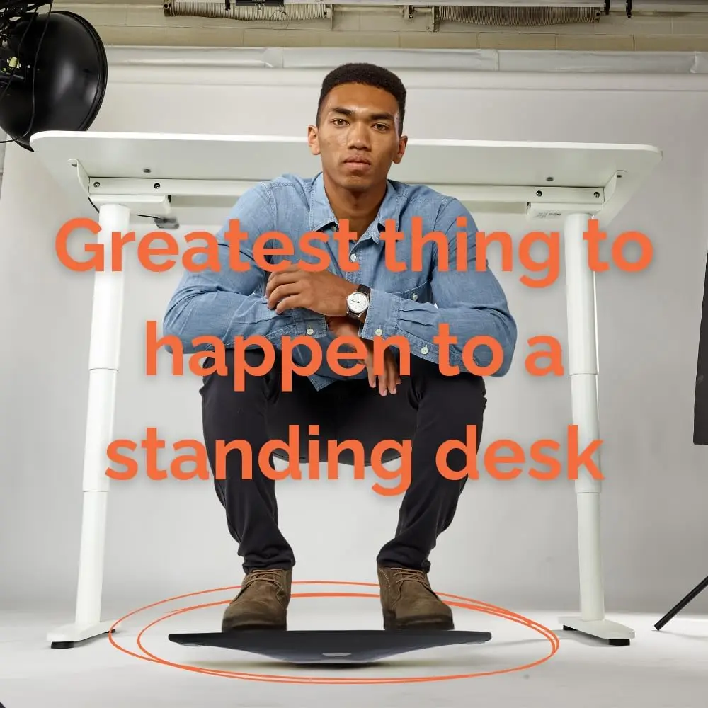 USA Made Anti Fatigue Standing Desk Balance Board, 360 Degree Rocker for Focus & Movement, Sustainable Anti - Slip