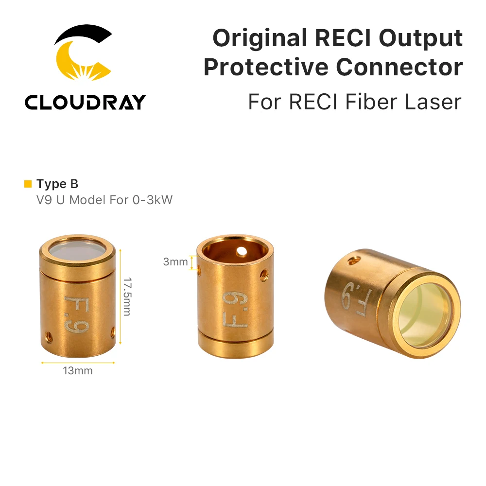 Cloudray-Original RECI Output Protective Connector for Fiber Interface Protection, 0-3KW Fiber Laser