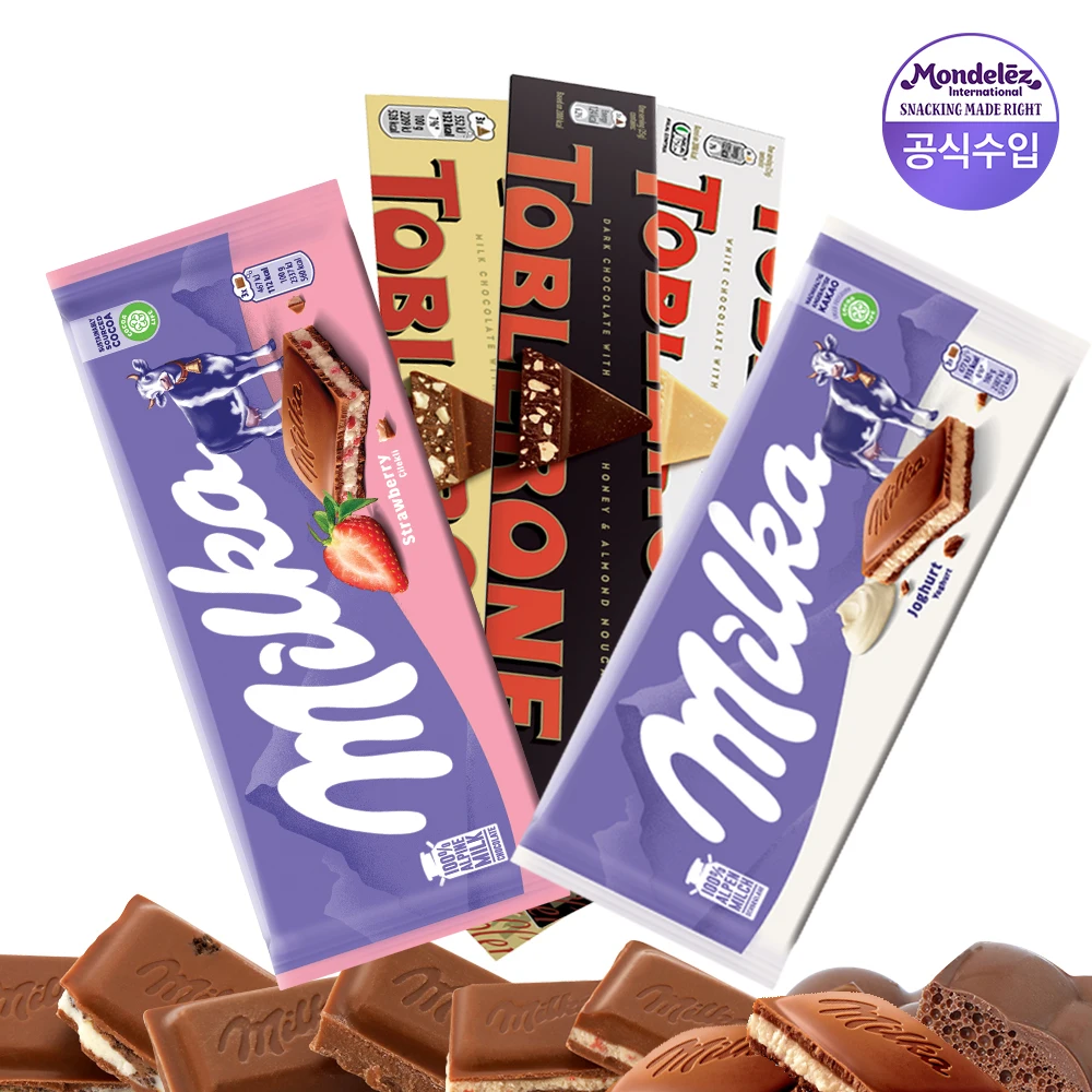 3 Tabletas Milka 100g + 1 Toblon 100g