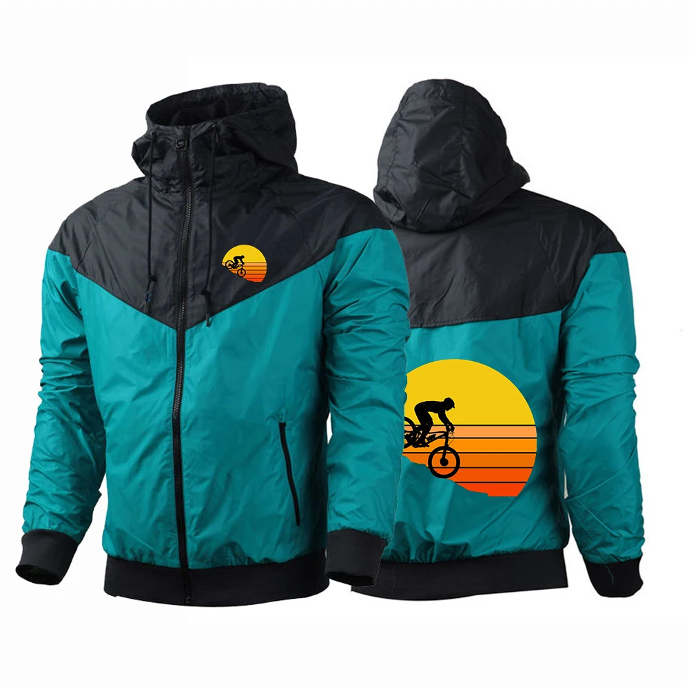 2026 Sports bike enthusiasts Print Spring And Autumn Men's New Five-Color Windbreaker Ordinary Zipper Designe Coat Tops