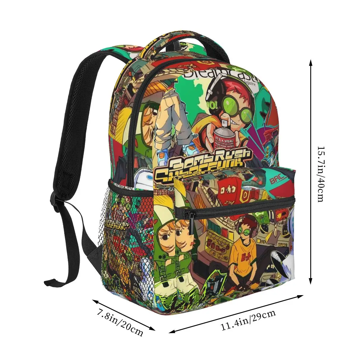 Jet Set Radio Future Game Printed Pattern Backpacks Boys Girls Bookbag Children School Bags Cartoon Travel Rucksack Shoulder Bag