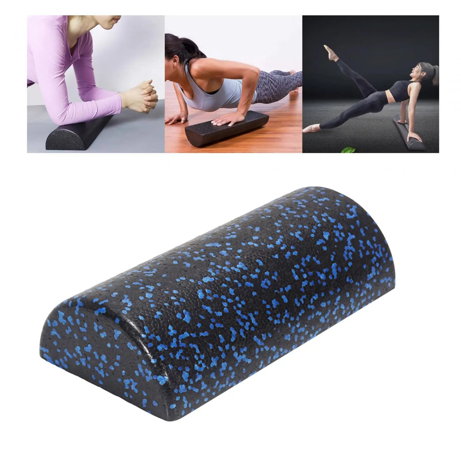 Half Round Foam Roller Neck Back Legs Foot Massage Yoga Blocks Durable Portable Half Roller Foam Yoga Column Roller for Workout