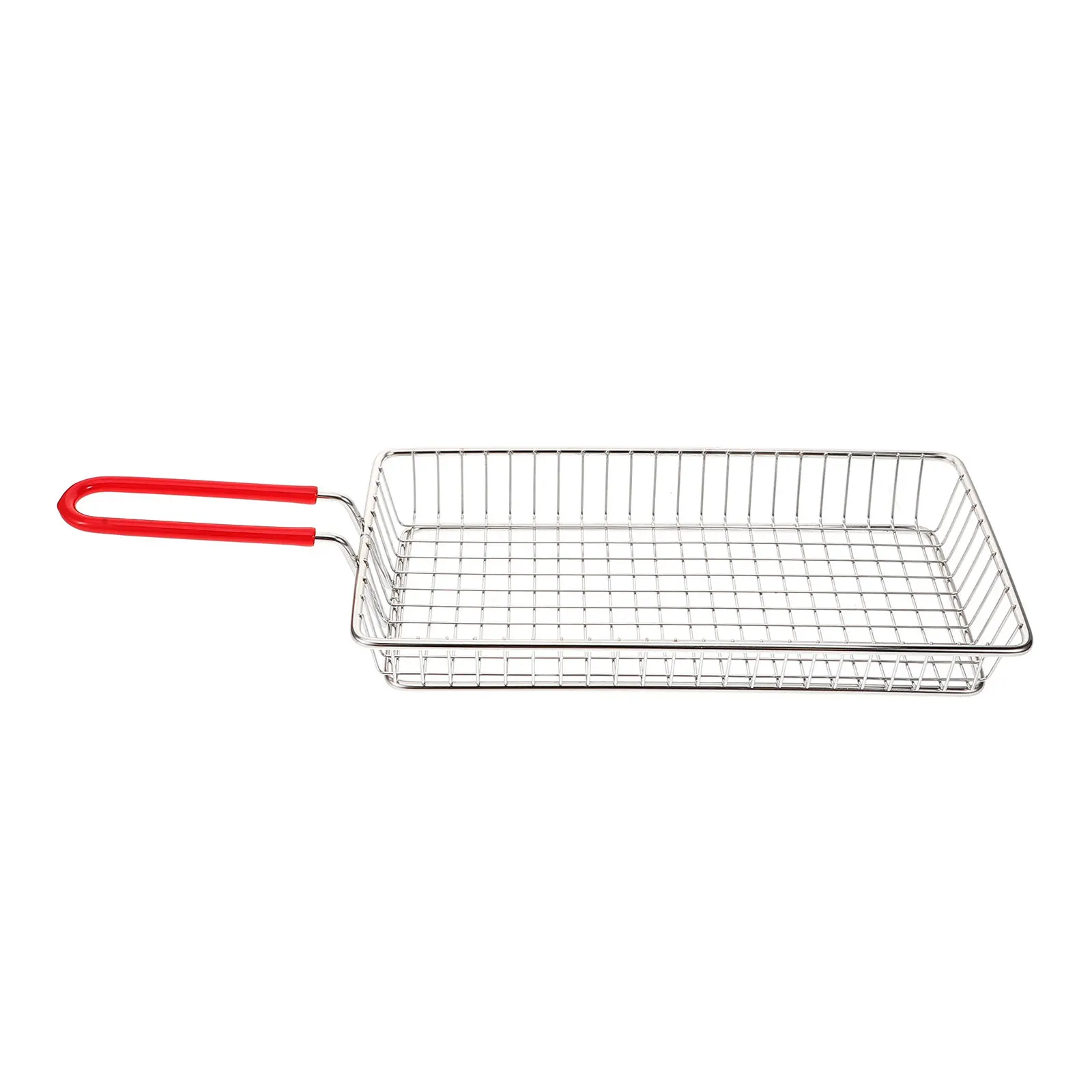 Cesta de acero inoxidable para freír con asa hueca, para patatas fritas, alitas de pollo, snacks, colador de malla