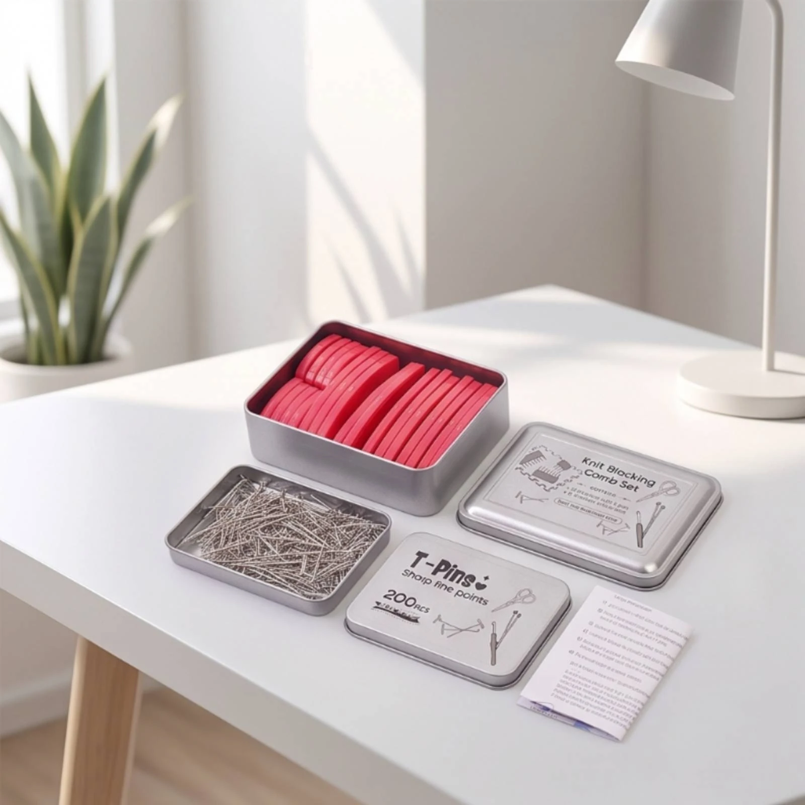 Blocking Kit with Storage Box Compact Craft Tool for Knitters, Knitting