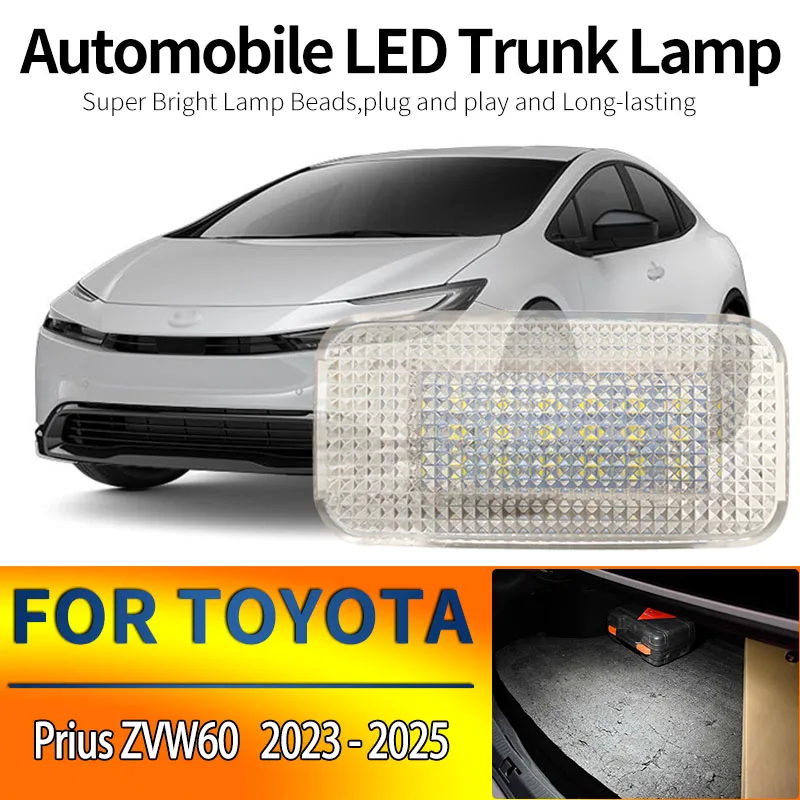 

1 шт. для Toyota Prius ZVW60 2023-2025: Светодиодная лампа для багажника, Plug and Play, 6000K, белая, высокая яркость, замена лампы багажного отделения