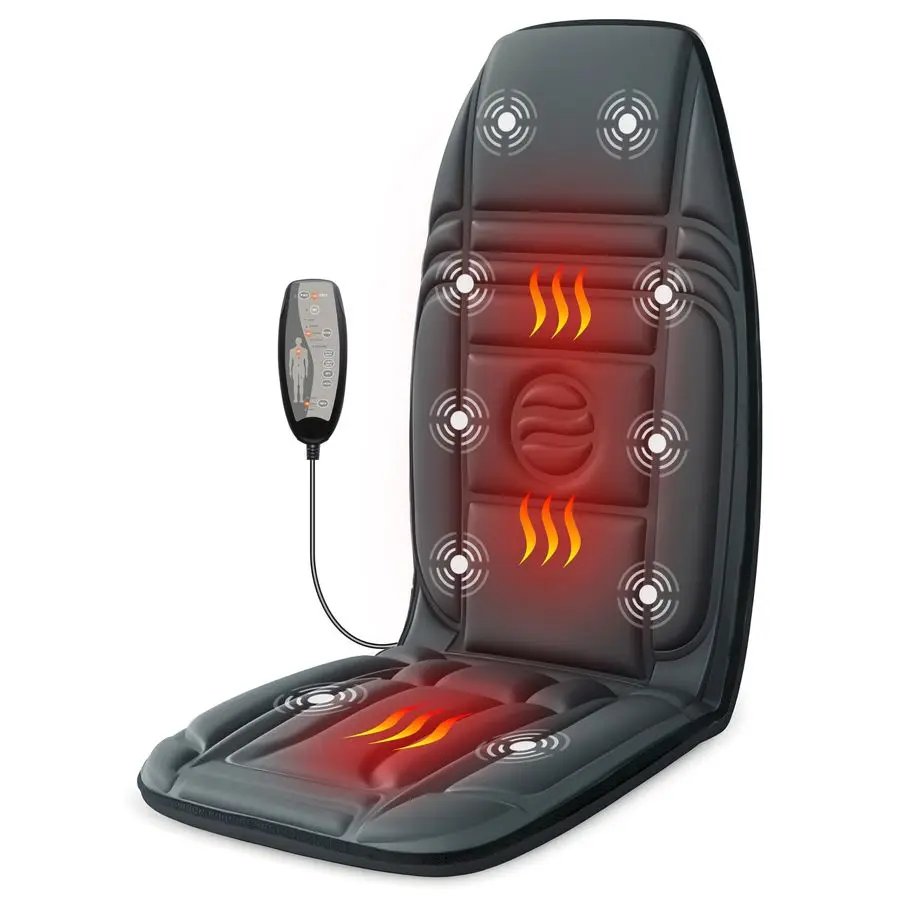 

Back Massager with Heat, Massage Chair Pad with 10 Vibration Motors amp 2 Heating Levels, Chair Massager for Recliner, Office Ch
