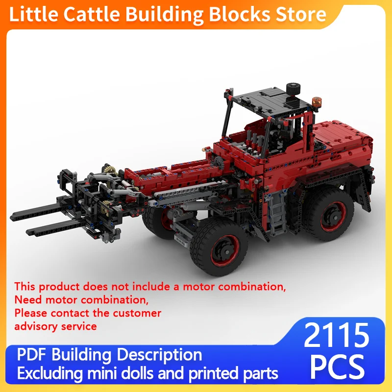 City Car Model MOC Building Bricks Telescopic Wheel Loader Modular Technology Gifts Holiday Assemble Children Toys Suit