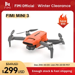 FIMI MINI 3 new drone 4K 60fps AI Super Night Video 9km range 3-axis Gimbal 249g Ultralight design smart tracking mini pro drone