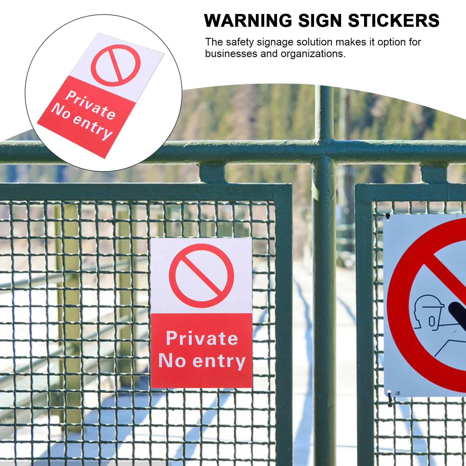 PVC No Entrance Sign 150mm x 100mm Warning Labels Safety Stickers Compact Size Versatile Traffic Signs