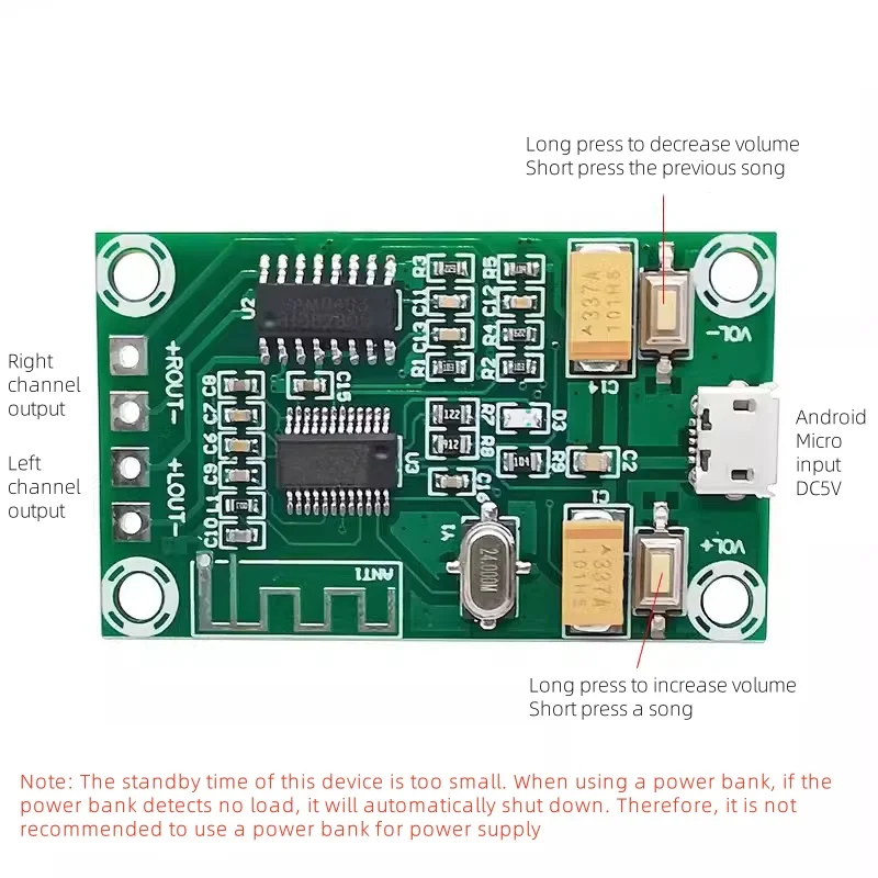 10pcs/lot Bluetooth digital amplifier board dual channel 10W high fidelity DIY audio box modification module