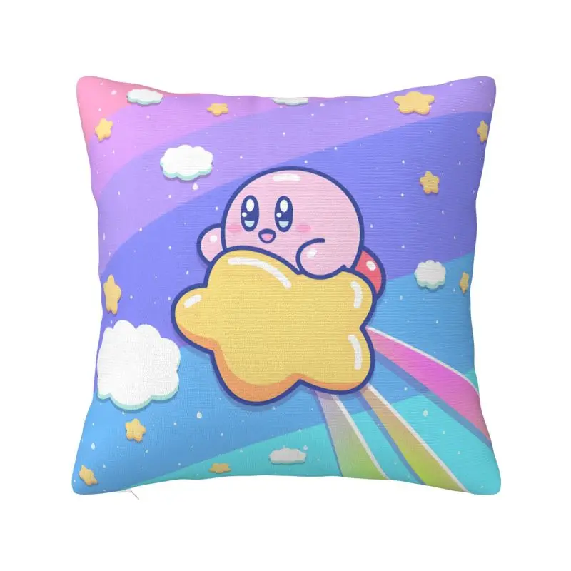 

Custom Kirbys Video Game Cushion Cover Cartoom Anime Velvet Modern Pillow