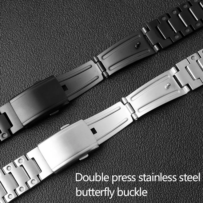 16mm Solid Stainless Steel Watchband For G-SHOCK C-asio DW-5600 DW5600 GW-B5600 GW-M5610 Modified Metal Watch Strap Bracelet