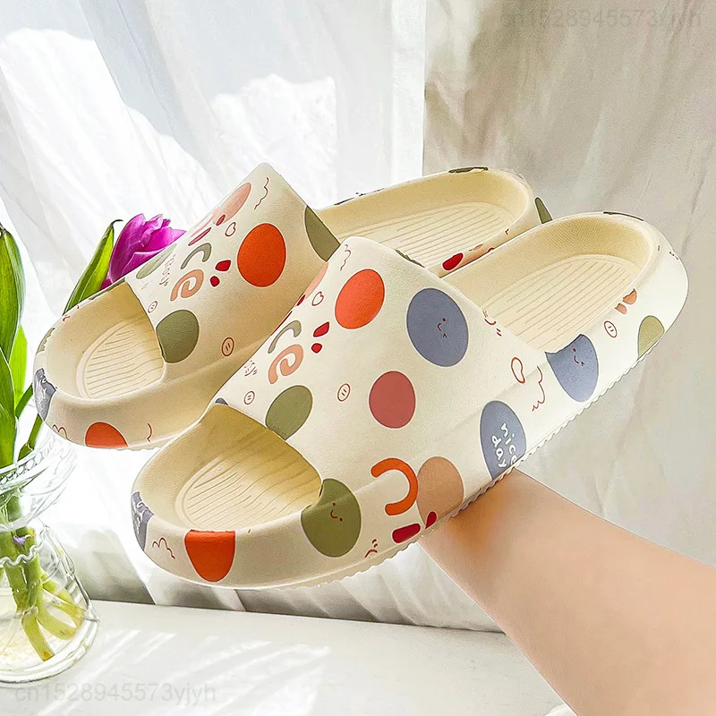 Xiaomi Mùa Xuân Và Mùa Hè Dép Nữ Hoạt Hình In Hình Dễ Thương Phòng Tắm Dép Cặp Đôi Nhà EVA Chịu Mài Mòn Dép Sandal Nam