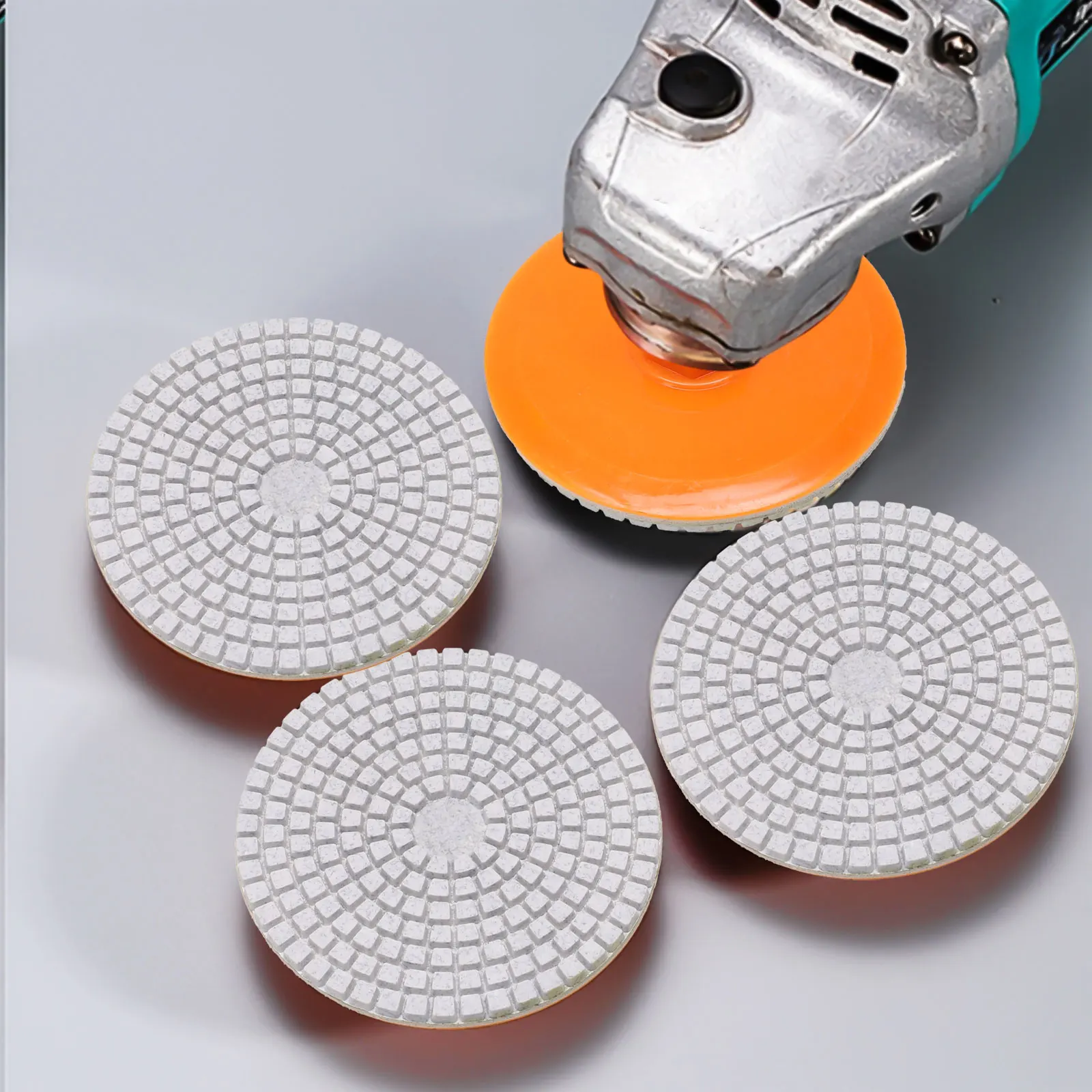 1 Pc 100mm /4 Inch Polishing Pad Wet Dry Buff Disc Abrasive For Granite Stone Concrete Marble Polishing Use Grinding Discs