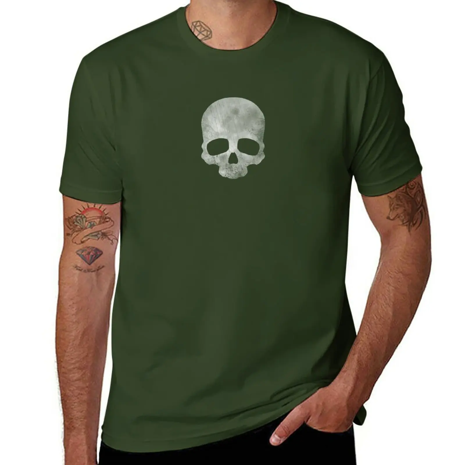Simple Skull T-Shirt blanks oversizeds mens plain t shirts