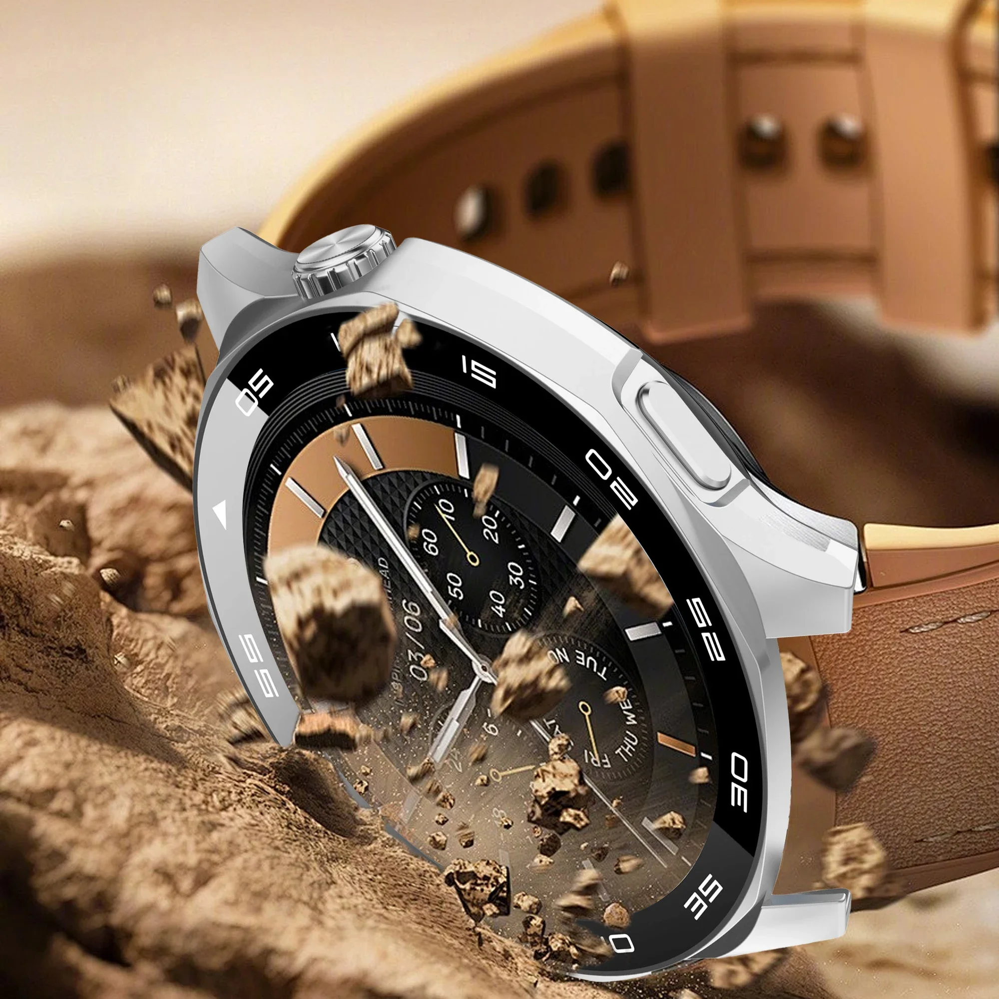 PC + boîtier en verre trempé pour Huawei Watch GT6 46mm protecteur d'écran à couverture complète pare-chocs pour Huawei Watch GT6 46mm protecteur de couverture