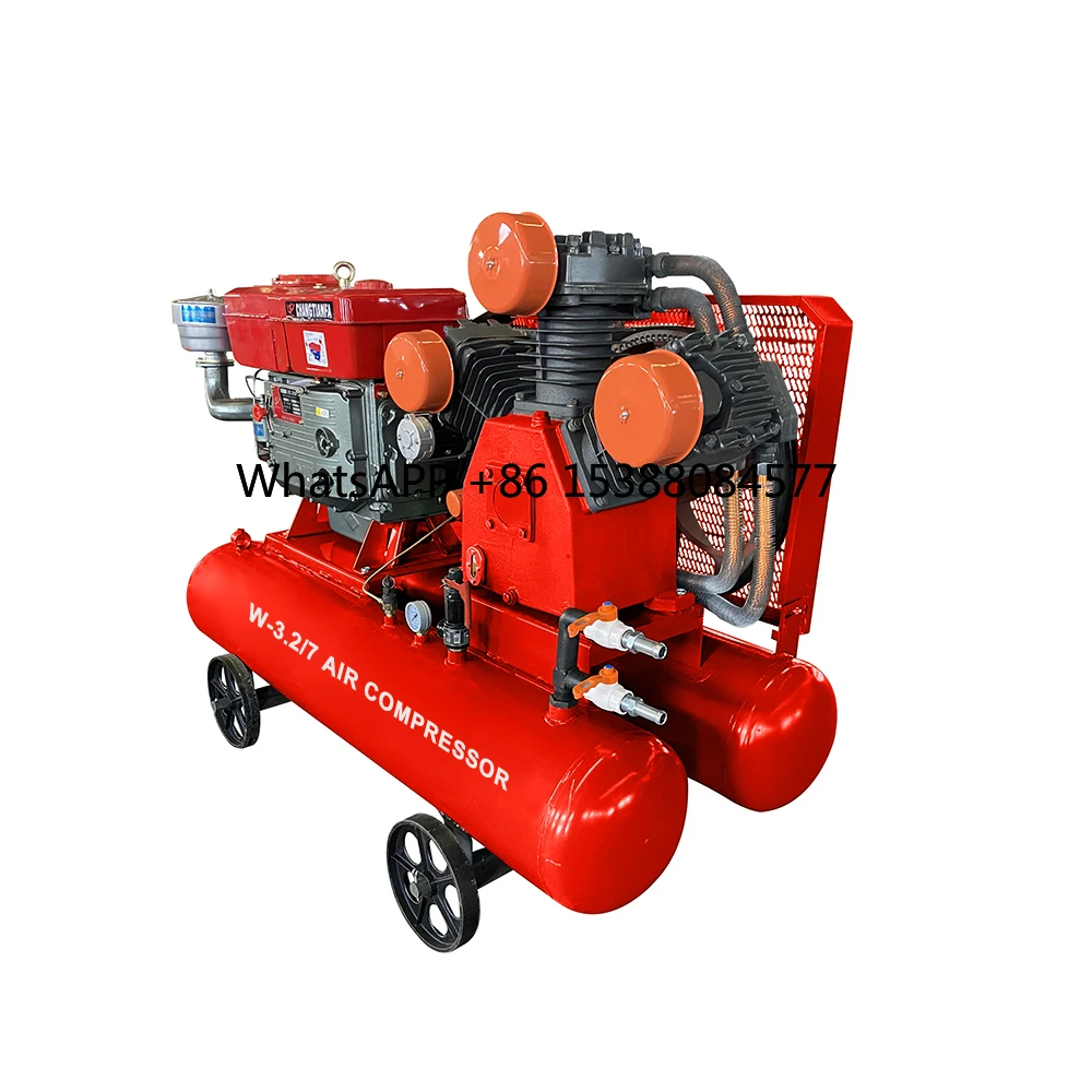 

W-3.2/7 Portable Small Air Compressor Piston diesel Air Compressor for Mining