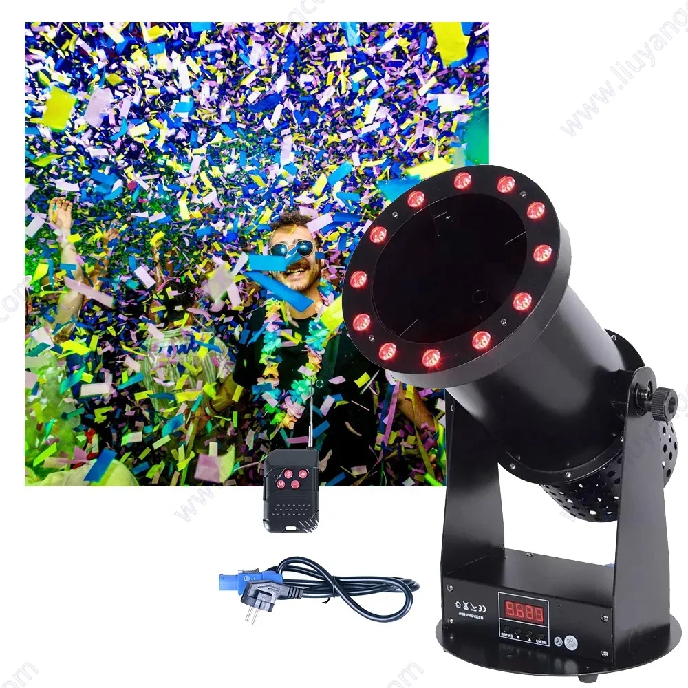 Confetti Machine Co2 Cannon Paper Dj Equipment Blaster Party Dmx 1500w Rgb Led Color Stage Effect Wedding Event Stage