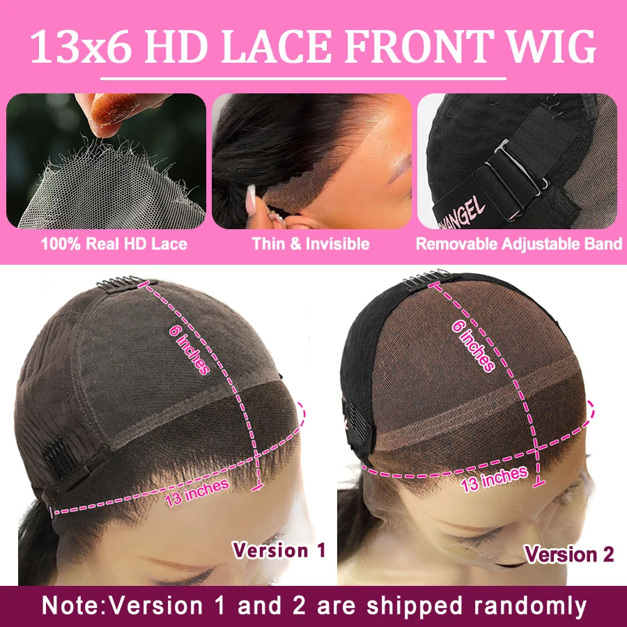 34 Zoll Echte HD Lace Front Perücke, Vorgezupfte Glatte Perücken, 13x6 HD Transparente Lace Frontal Echthaarperücke, Brasilianisches Haar für Frauen – Detail 2