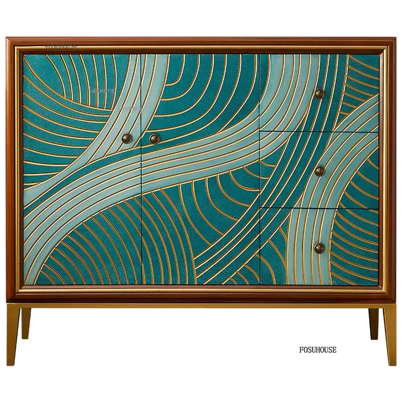 

American Porch Hallway Drawer Cabinet Living Room Bedroom Storage Cabinets Modern Minimalist Restaurant Hotel Side Cabinet MW3R