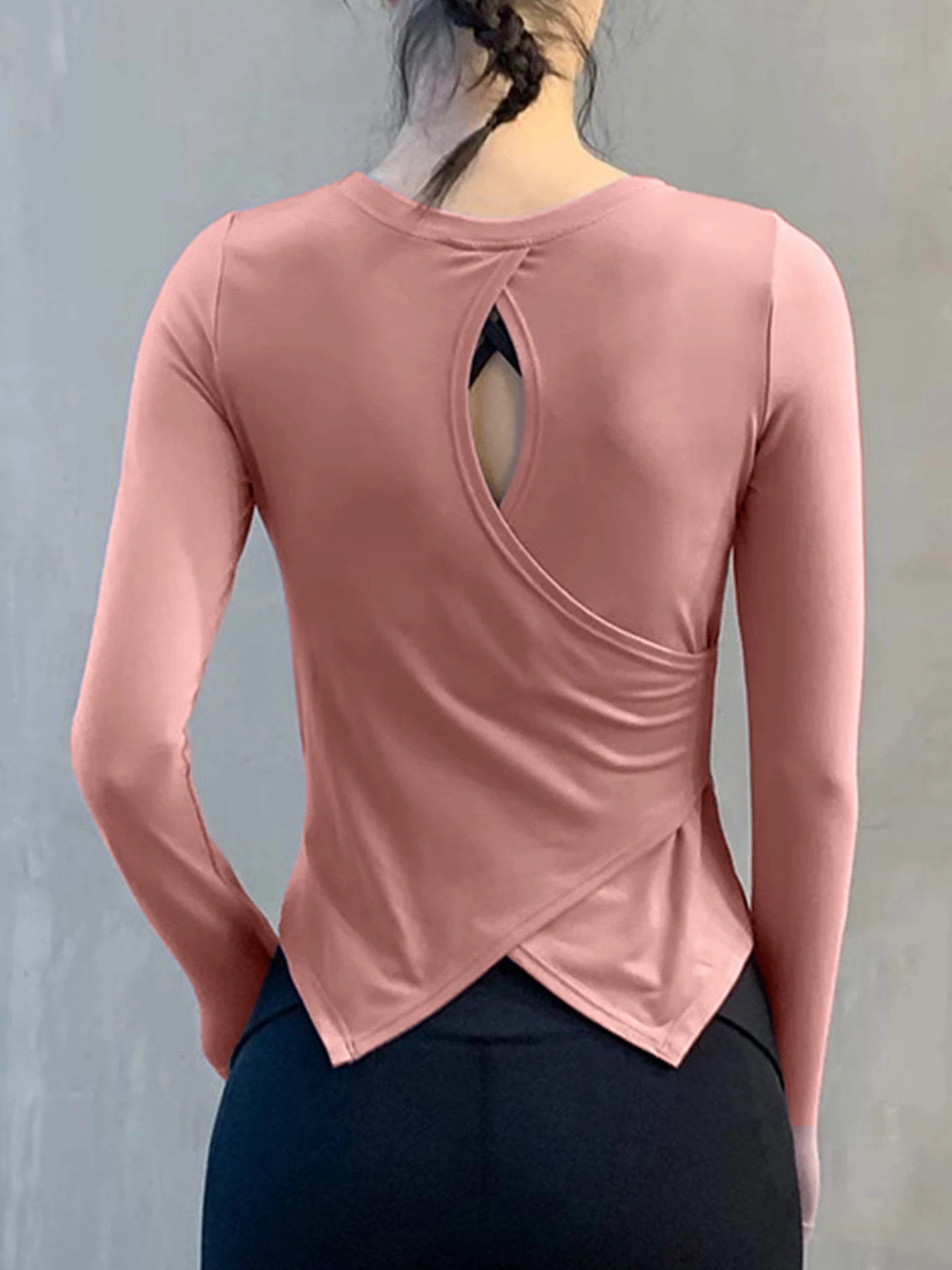 Yoga Tops for Women, Long-Sleeved Autumn and Winter Fitness Wear, Sports Clothing, Running Training Wear, Basketball Training Wear, Quick-Dry Clothing, Pilates Training Wear, Professional Morning Running High-End Sport