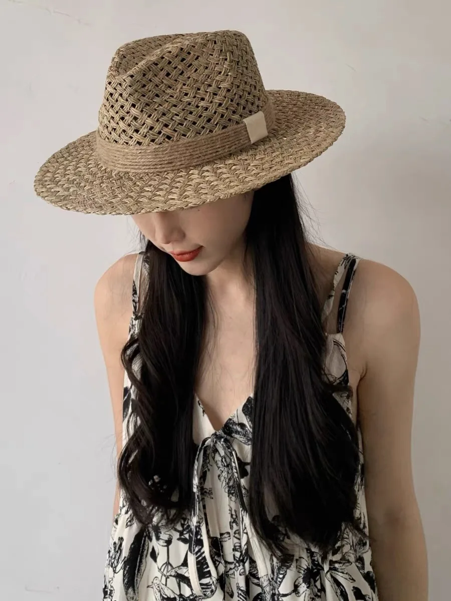 Fashion Summer Panama Jazz Fedora Hat Designer Hat Outdoor Leisure Beach Hat High Quality Sombrero Mujer Playa