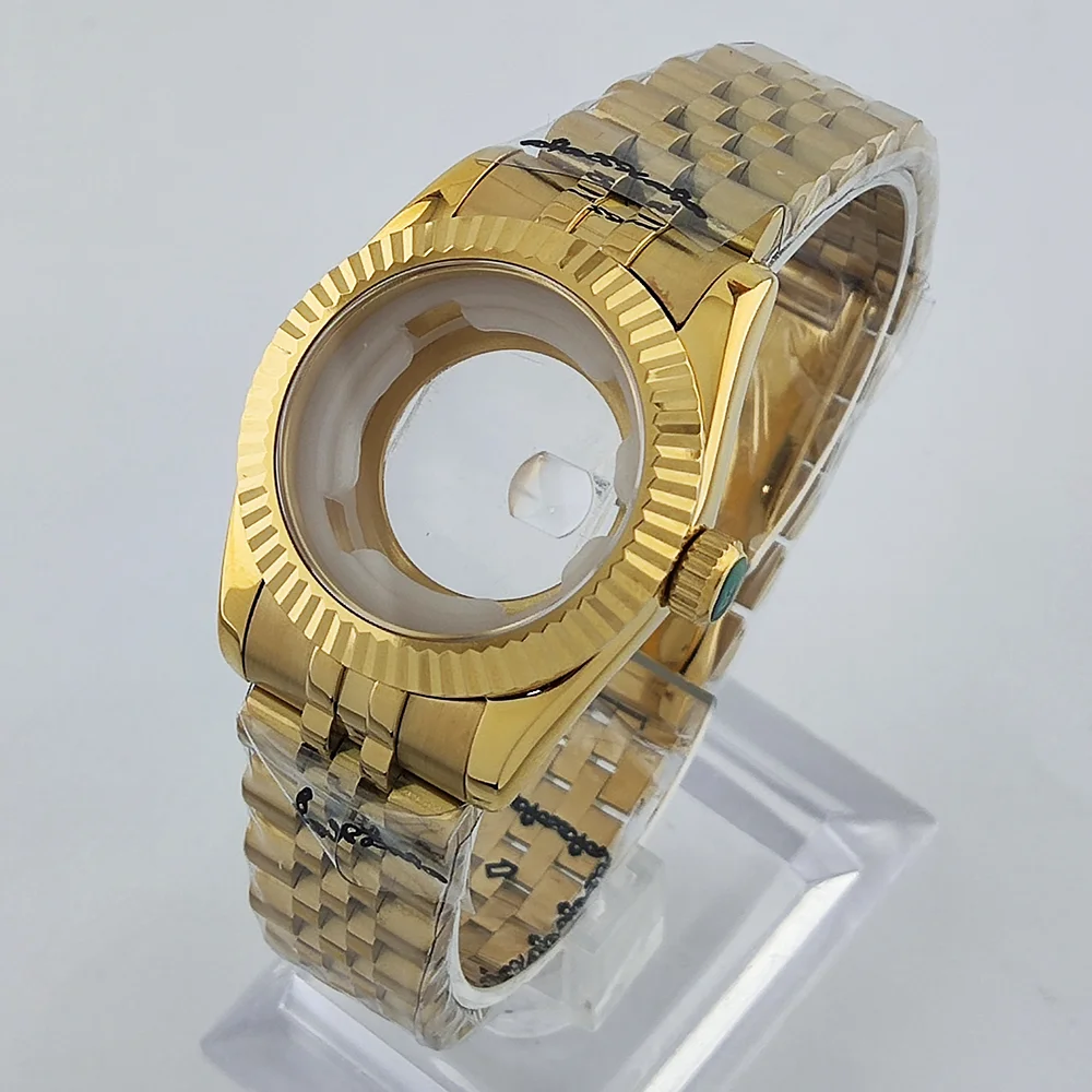 

31mm case NH05 case watch parts replacement accessories 904L stainless steel sapphire glass waterproof case women's watch case