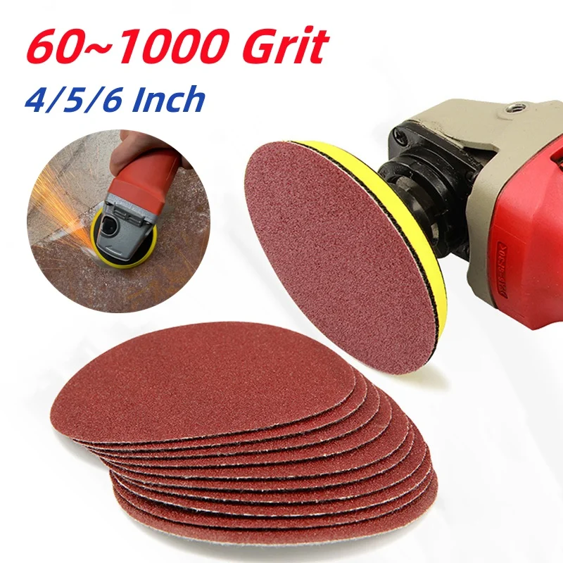

60~1000 Grit Sanding Paper Metal Polished Woodworking Tools Dremel Accessories 4/5/6 Inch