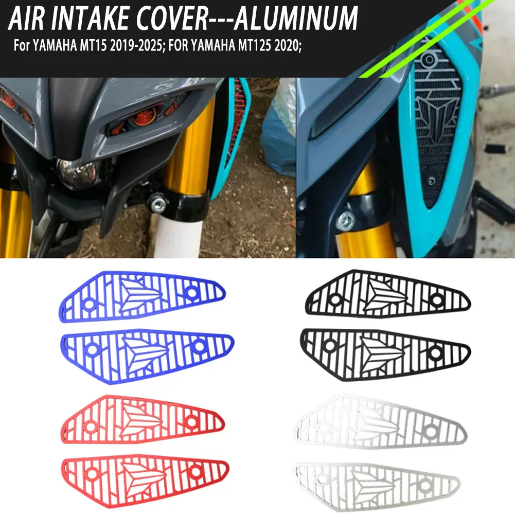 

For YAMAHA MT15 2019-2025 MT125 2020 Motorcycle Air Intake Cover CNC Aluminum Intake Grill Guard Protector Motorcycle Accessorie