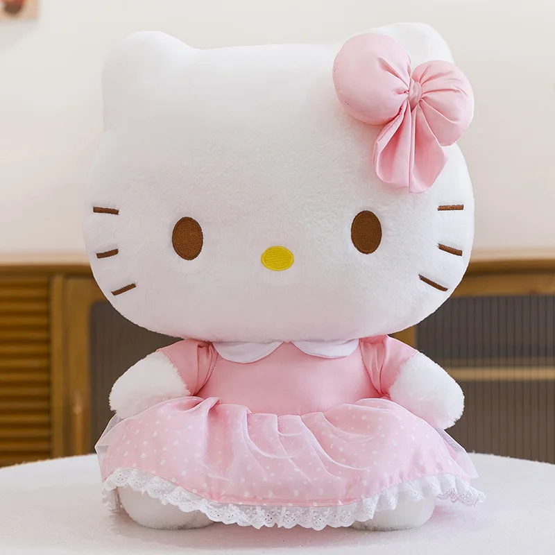 New Dress Cat Doll Hello Kitty Doll Healing Series KT Cat Pillow Soothing Doll Family Ornament Gift