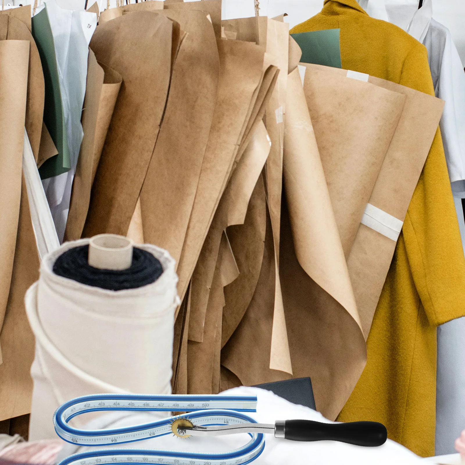 

14pcs Cutting Ruler Curve Sewing Tracing Wheel Beginners Rulers Pattern Making Fabric Quilting PVC Wood Stainless Steel Simplify