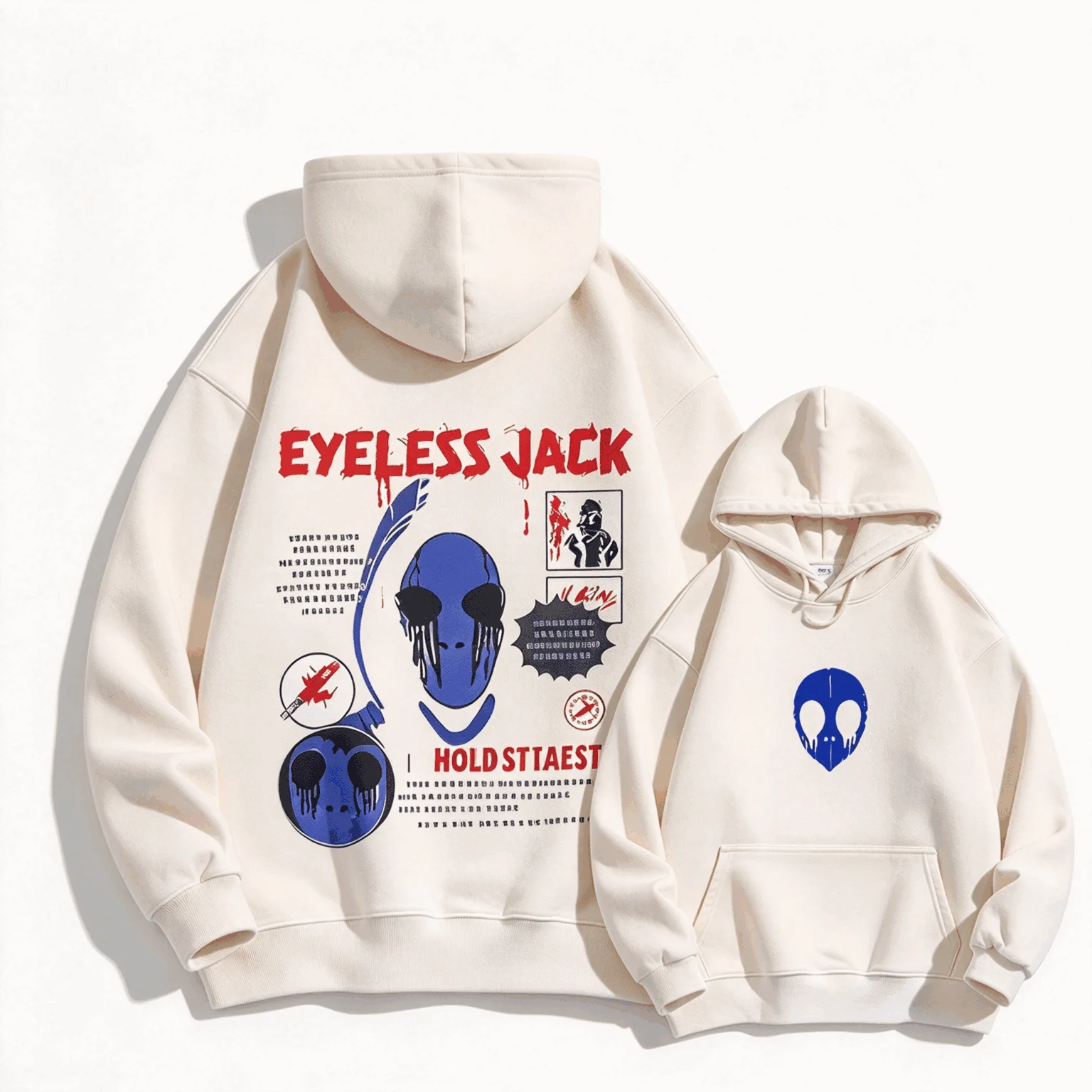 Eyeless jack Casual Loose Oversized Printed Unisex Retro Fashion Vintage Loose sweatshirt Sports Graphic Soft Comfortable tops