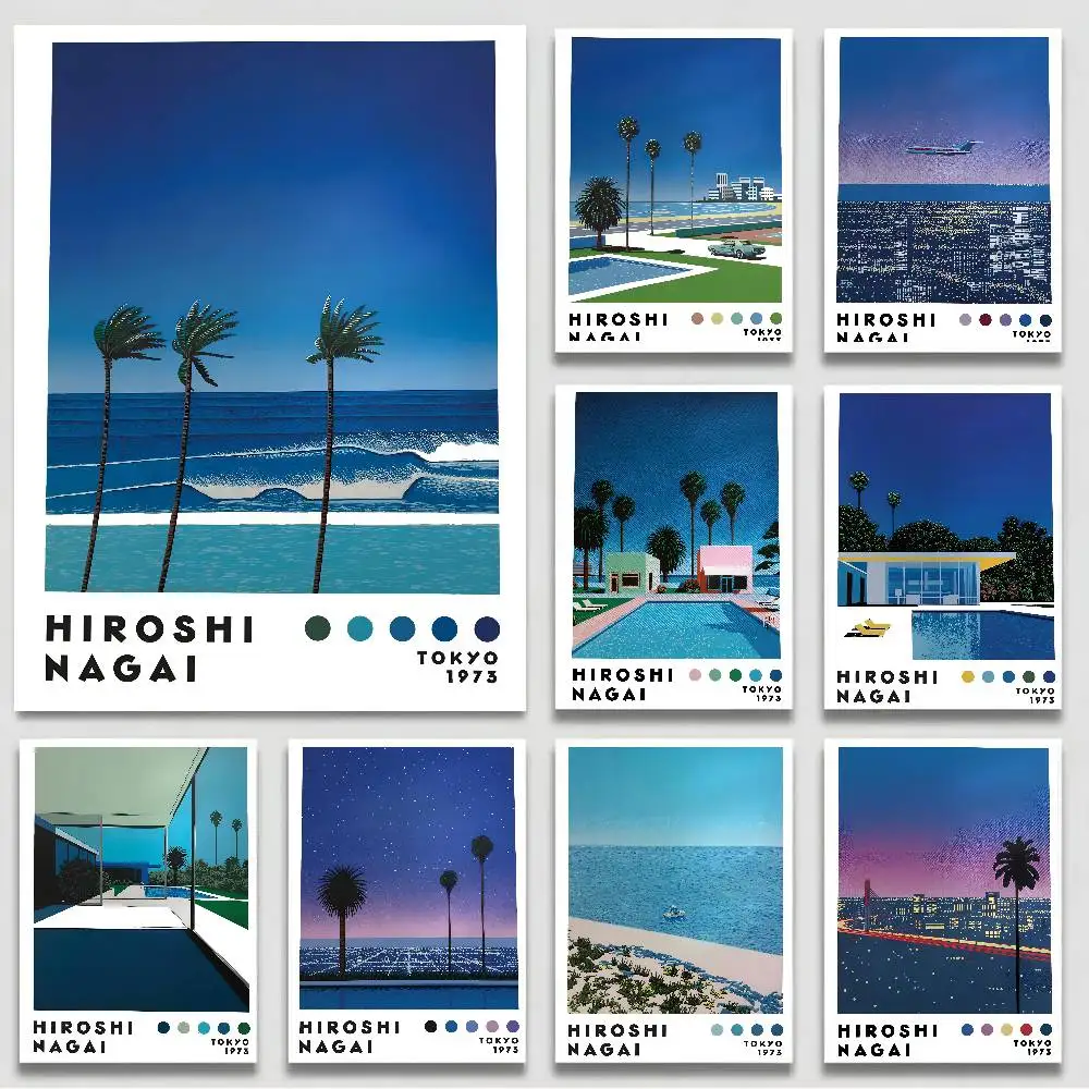 Beach City Summer Wandkunst, selbstklebendes Wandkunst-Poster, Leinwand, Schlafzimmer, Kinderzimmer, Arbeitszimmer, Wohnzimmer, für Heimdekoration