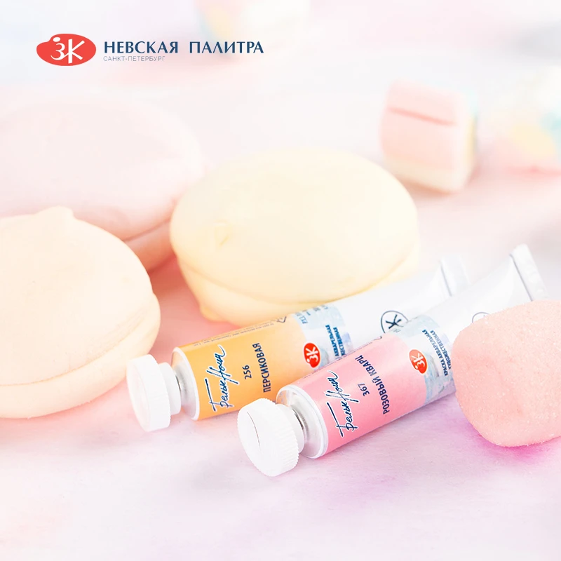 Russian White Night Macaron Watercolor Pigment Original 10ML Tube Artist Grade Candy Color Watercolor Paint Art Supplies