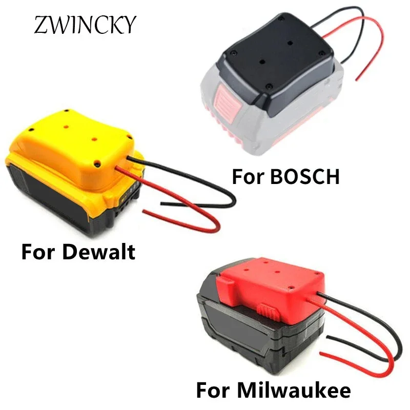 Battery Adapter Converter for Makita Dewalt Milwaukee 14.4V 18V 20V DIY Power Wheels Adapter Battery Connector 12 Gauge Robotics