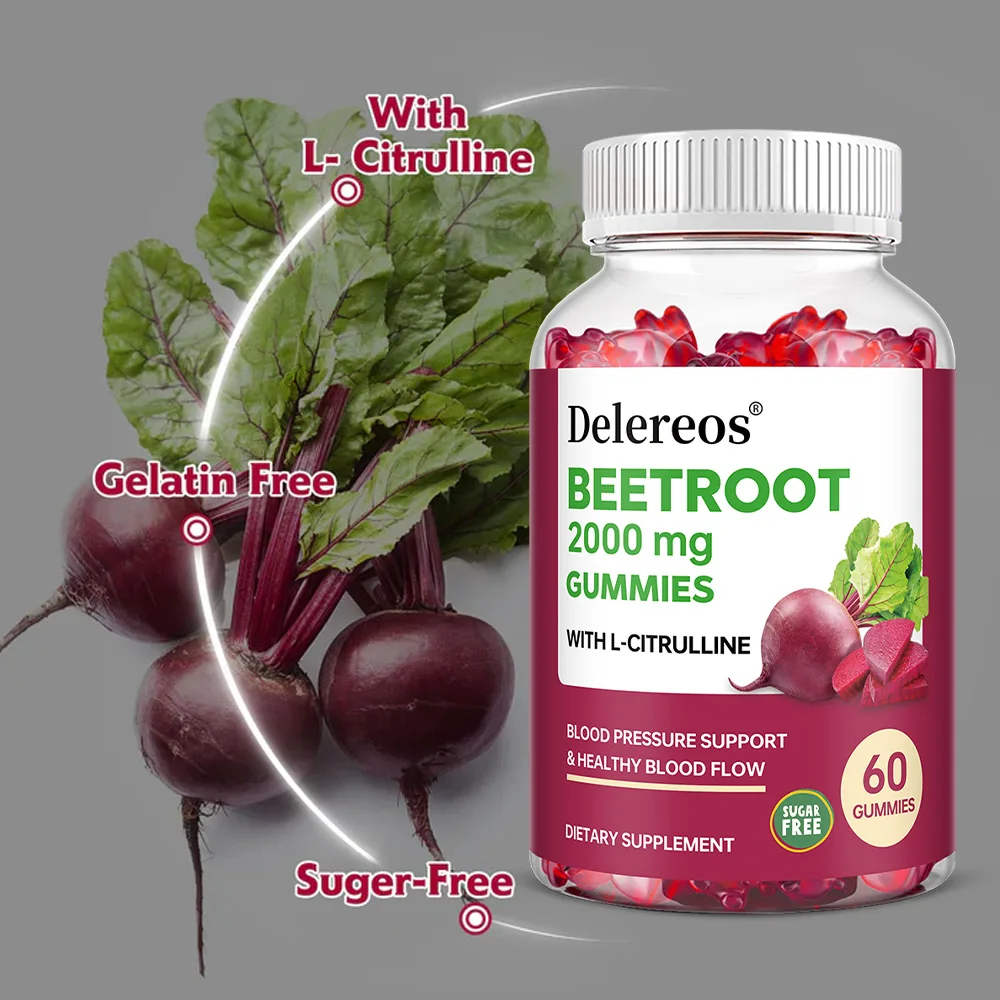 Beetroot Gummies, Help Support Healthy Blood Pressure, Boost Energy, Maintain Heart Health, and Promote Overall Well-being