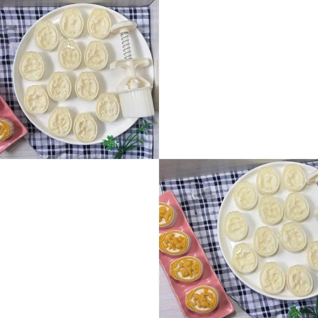 L9BE Cartoon Dessert Molds 3D Pastries Making Molds Animal Baking Tool ABS Texture Dessert Press for Various Cake